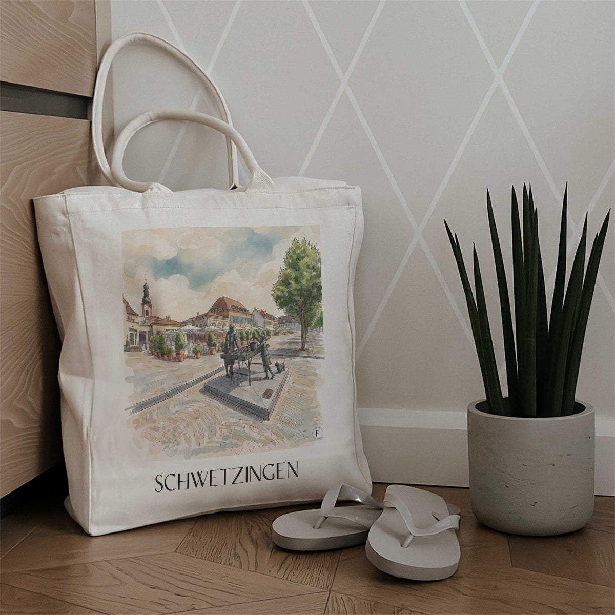 schwetzingen-rhein-neckar-deutschland-einkaufstasche-aquarell