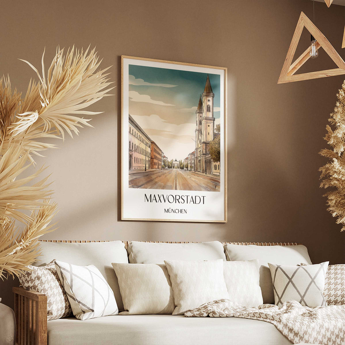 maxvorstadt-münchen-deutschland-poster-aquarell