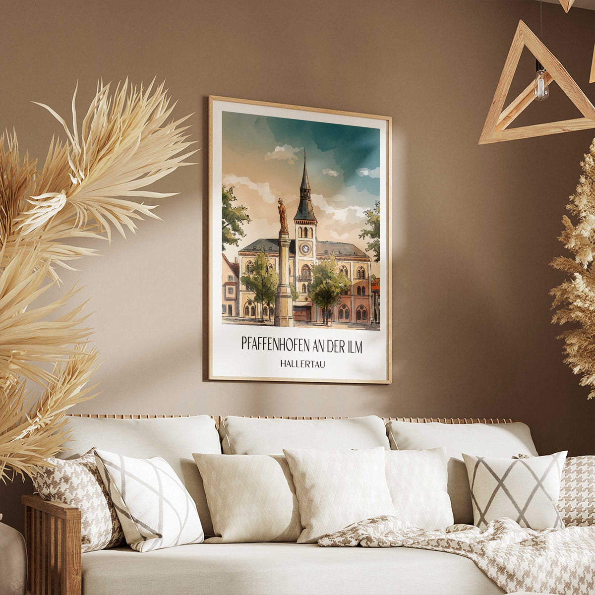 pfaffenhofen-an-der-ilm-hallertau-deutschland-poster-aquarell