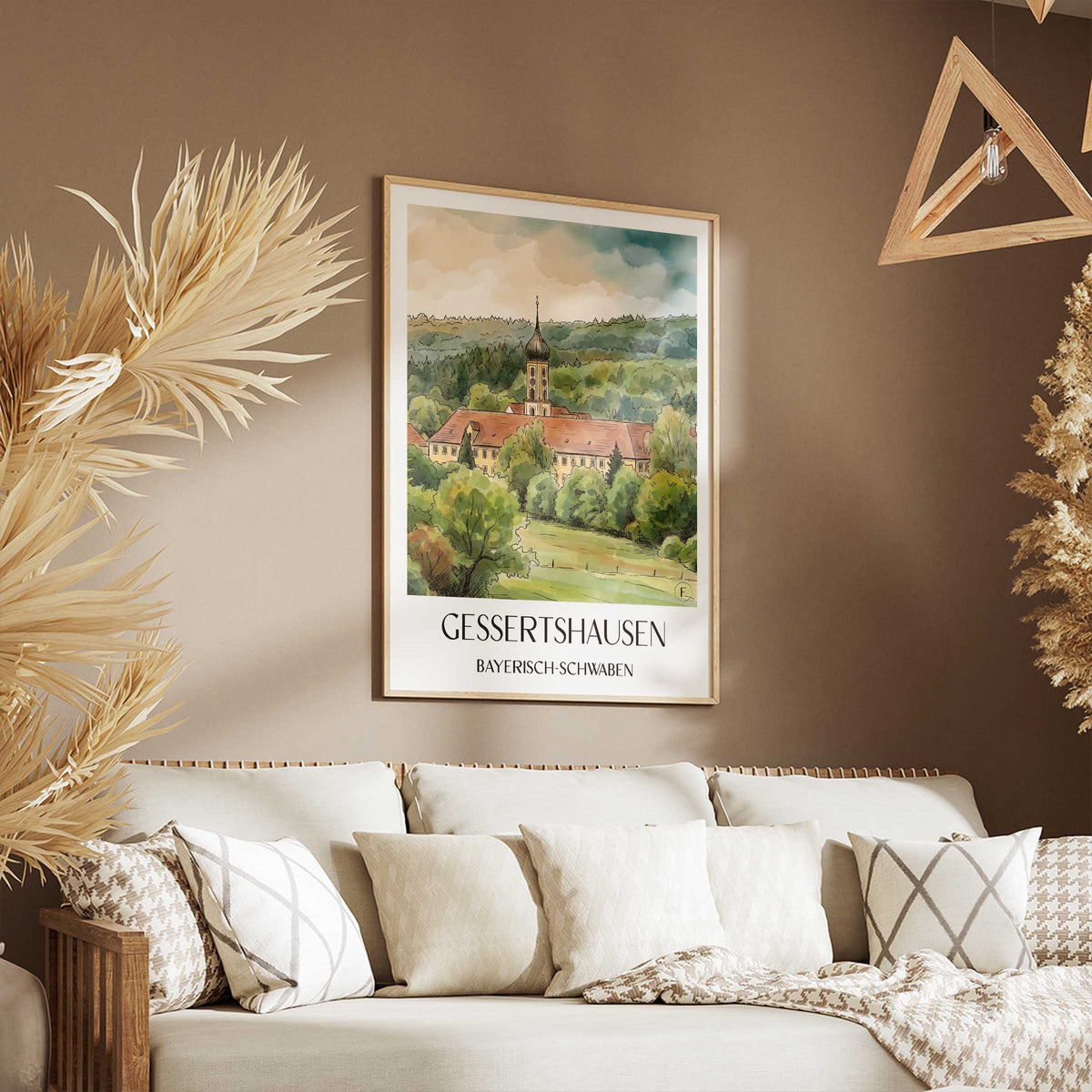 gessertshausen-bayerisch-schwaben-deutschland-poster-aquarell