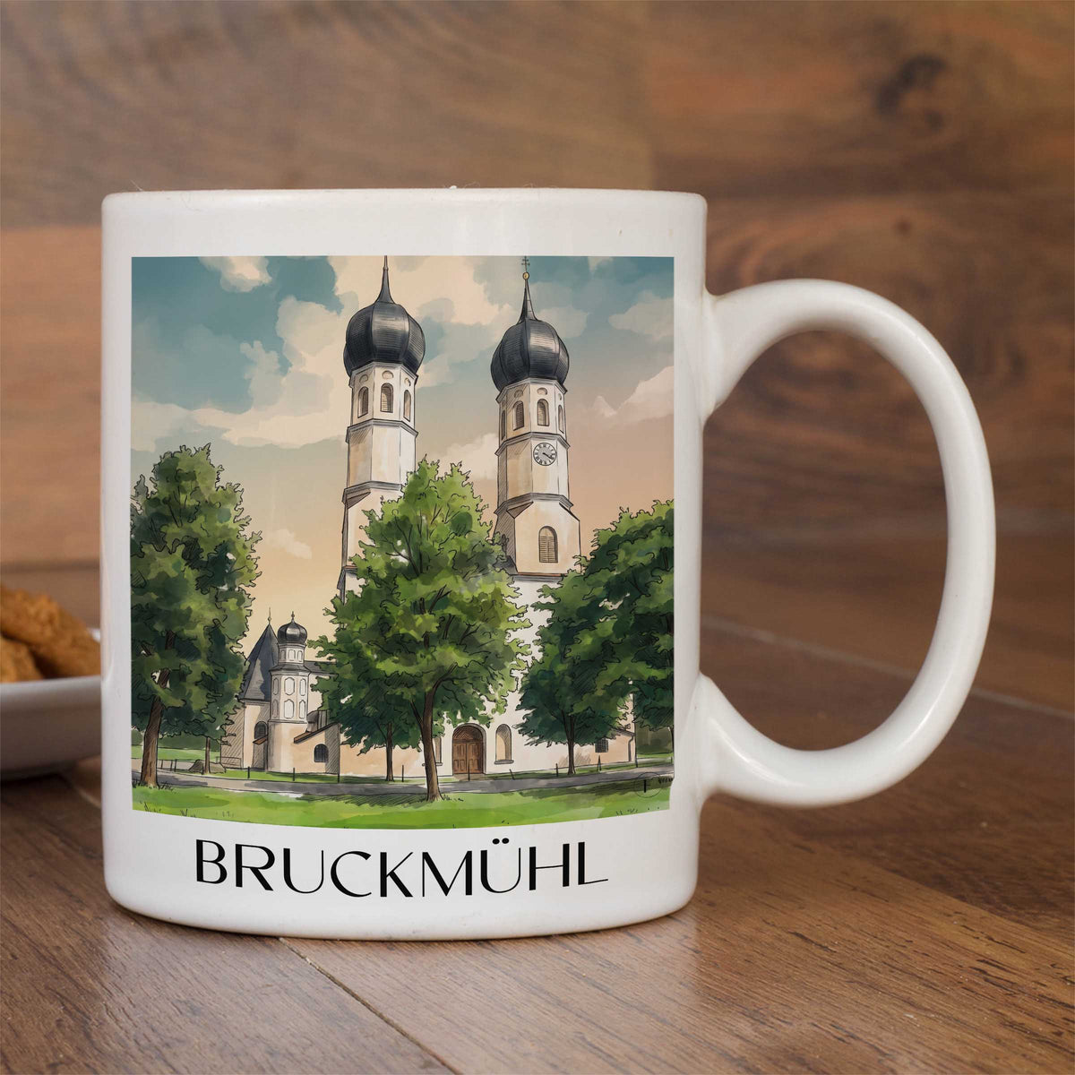 bruckmühl-mangfalltal-deutschland-kaffeebecher-aquarell