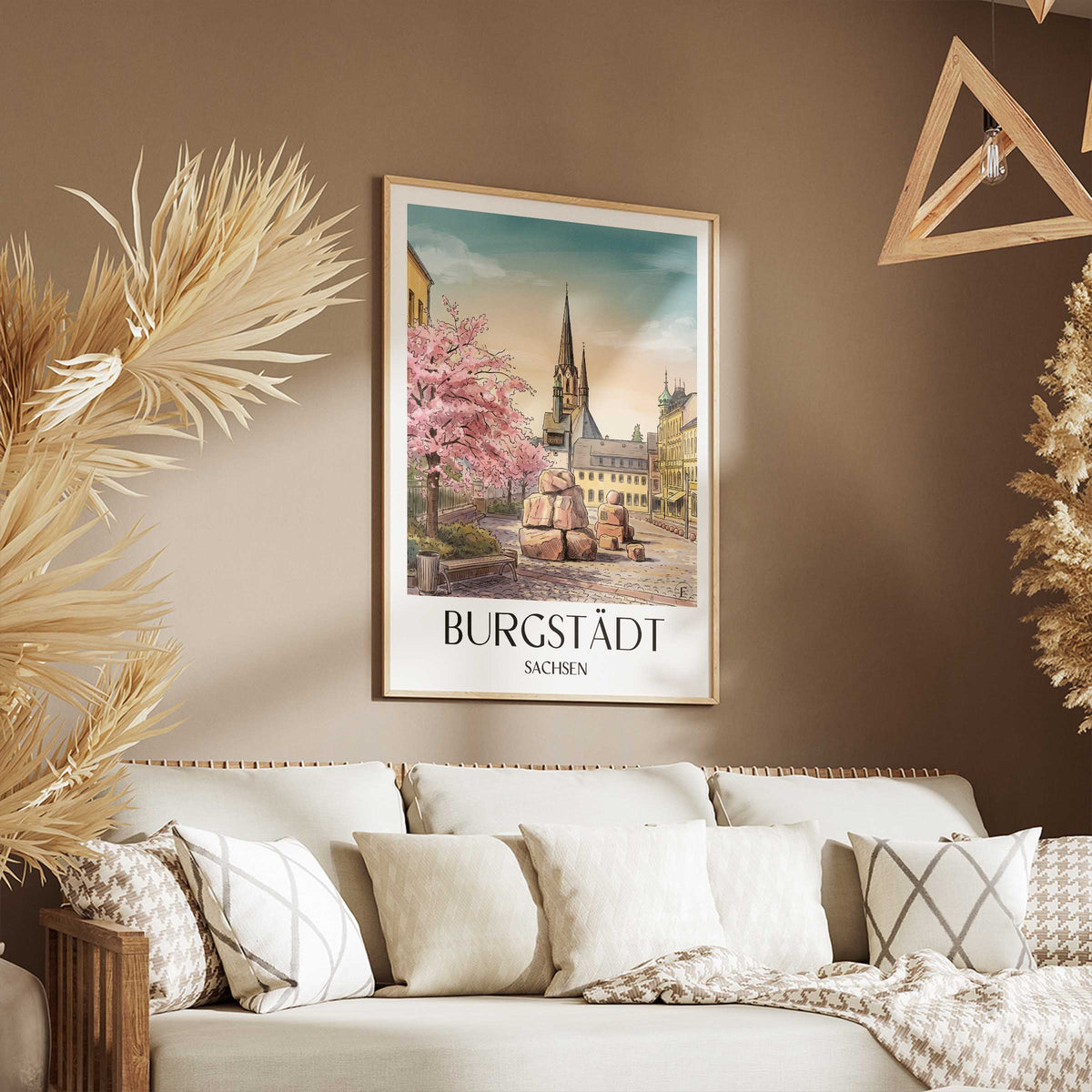 burgstädt-sachsen-deutschland-poster-aquarell