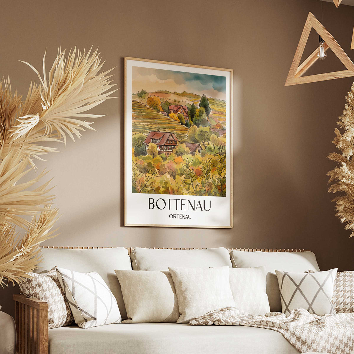 bottenau-ortenau-deutschland-poster-aquarell