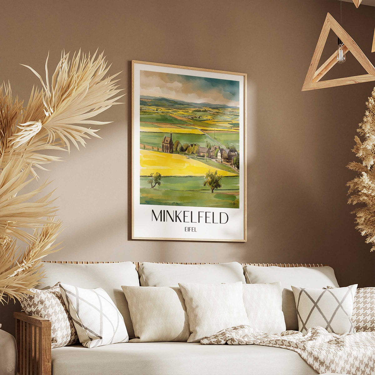 minkelfeld-eifel-deutschland-poster-aquarell