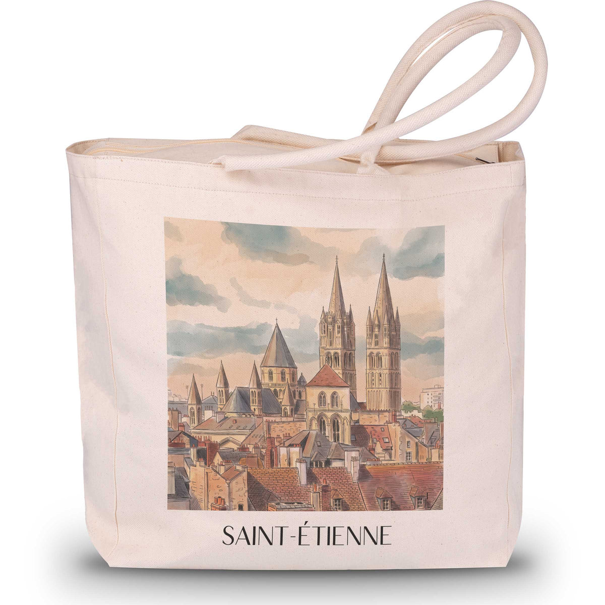 saint-étienne-loire-frankreich-einkaufstasche-aquarell