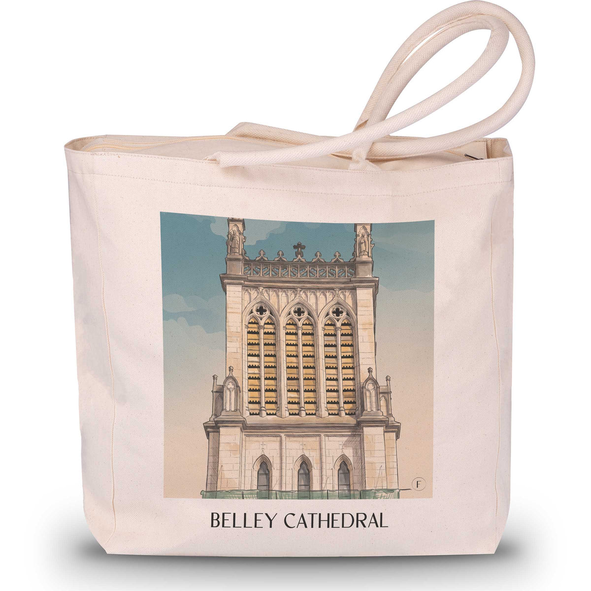 Cathédrale de Belley Shopping Tasche - Ain - Frankreich Tote Bag - Einkaufstasche im Aquarell Stil