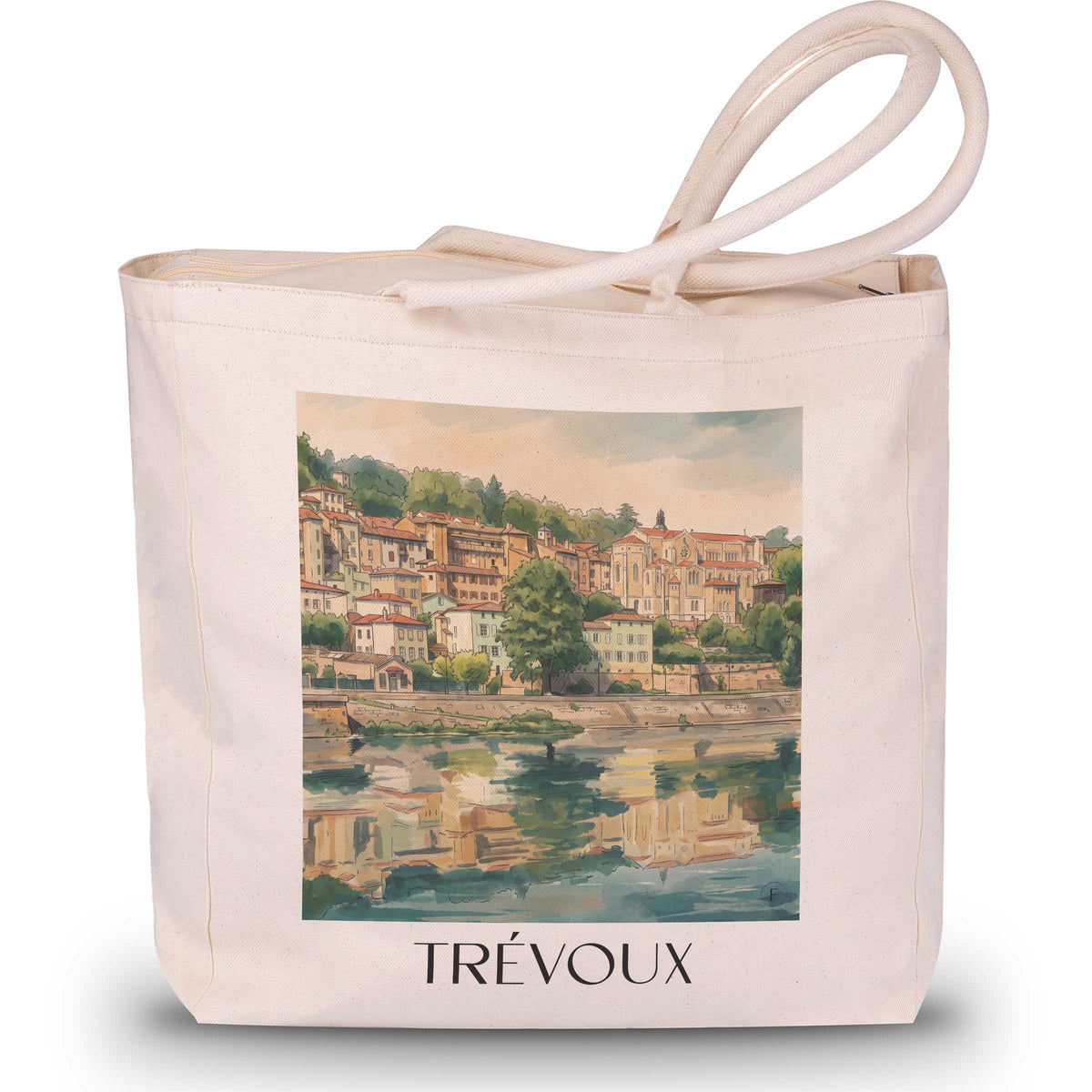 trévoux-val-de-saône-frankreich-einkaufstasche-aquarell