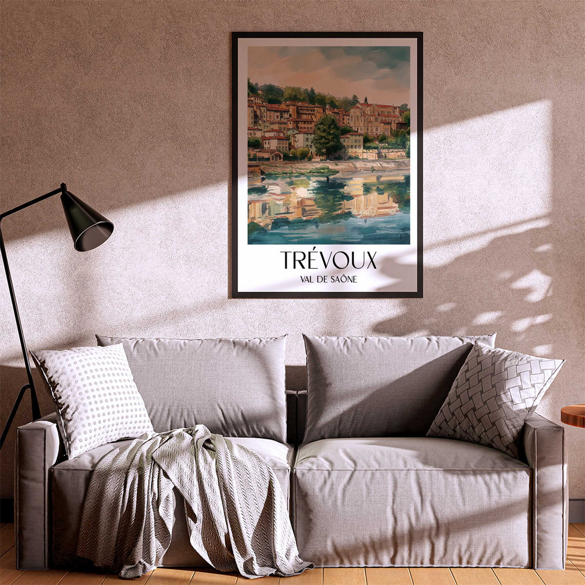 trévoux-val-de-saône-frankreich-poster-aquarell