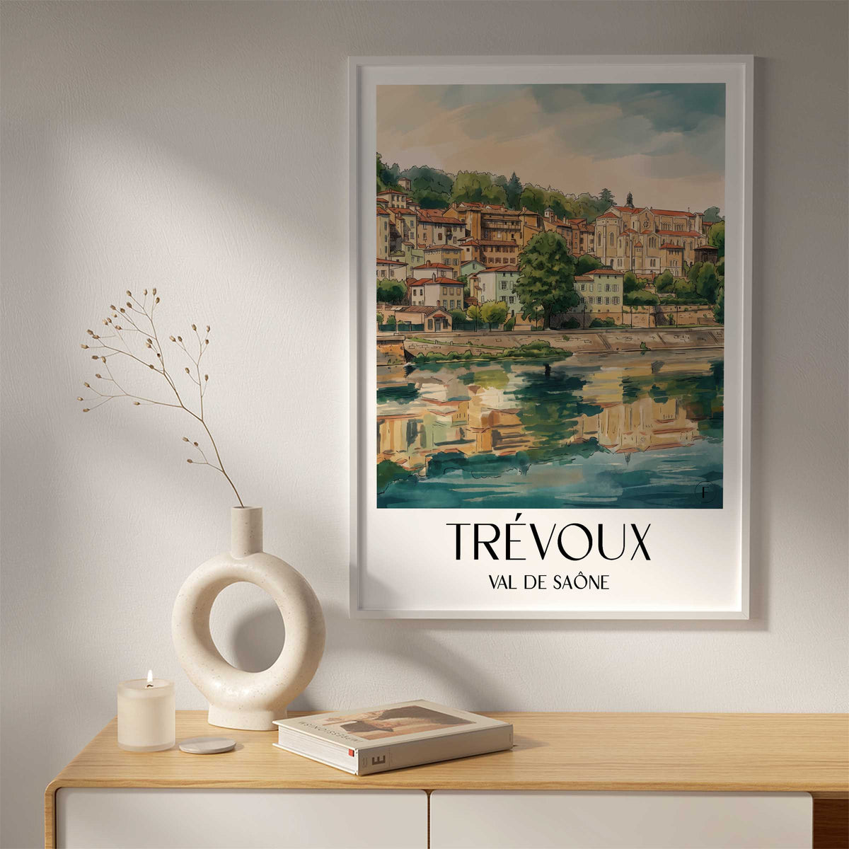 trévoux-val-de-saône-frankreich-poster-aquarell