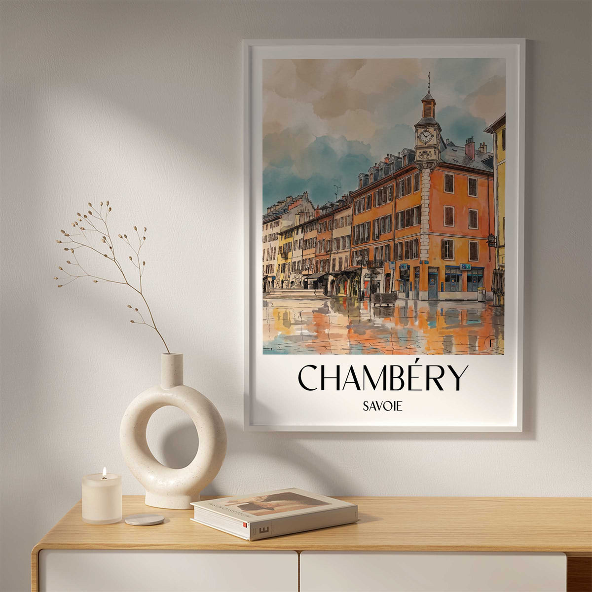 chambéry-savoie-frankreich-poster-aquarell