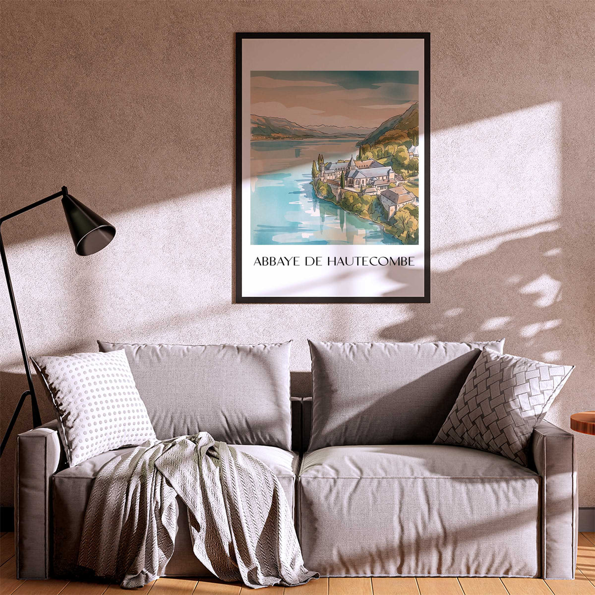 abbaye-de-hautecombe-lac-du-bourget-frankreich-poster-aquarell