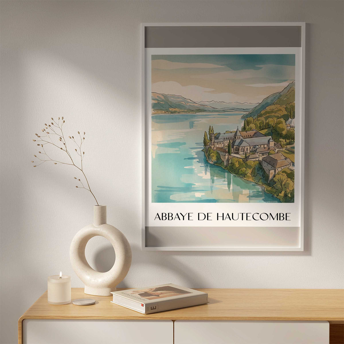 abbaye-de-hautecombe-lac-du-bourget-frankreich-poster-aquarell