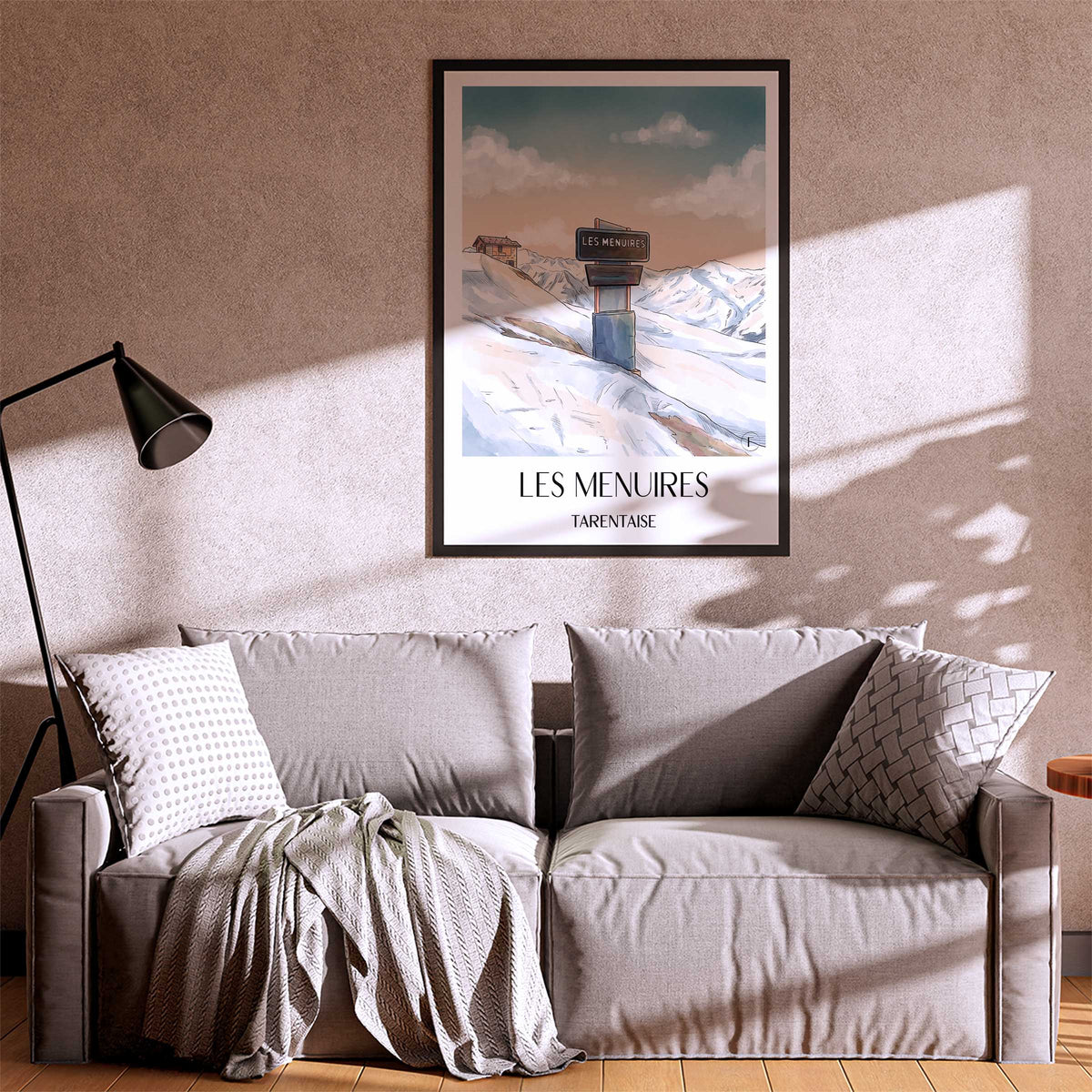 les-menuires-tarentaise-frankreich-poster-aquarell