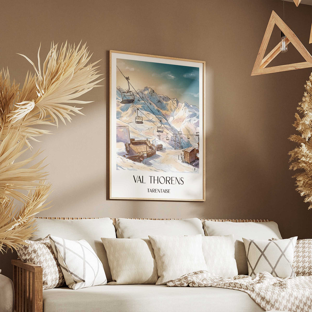 val-thorens-tarentaise-frankreich-poster-aquarell