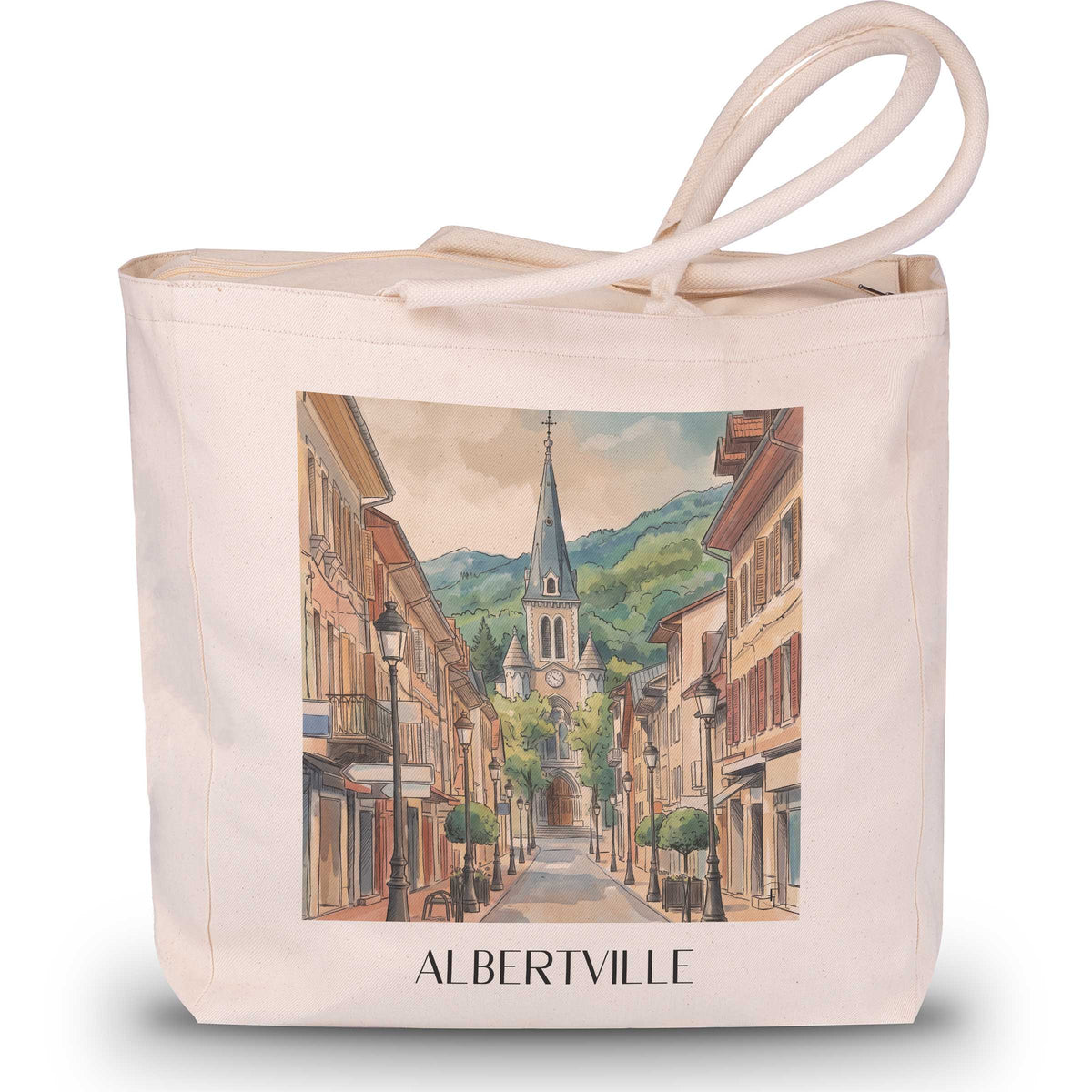 albertville-savoie-frankreich-einkaufstasche-aquarell