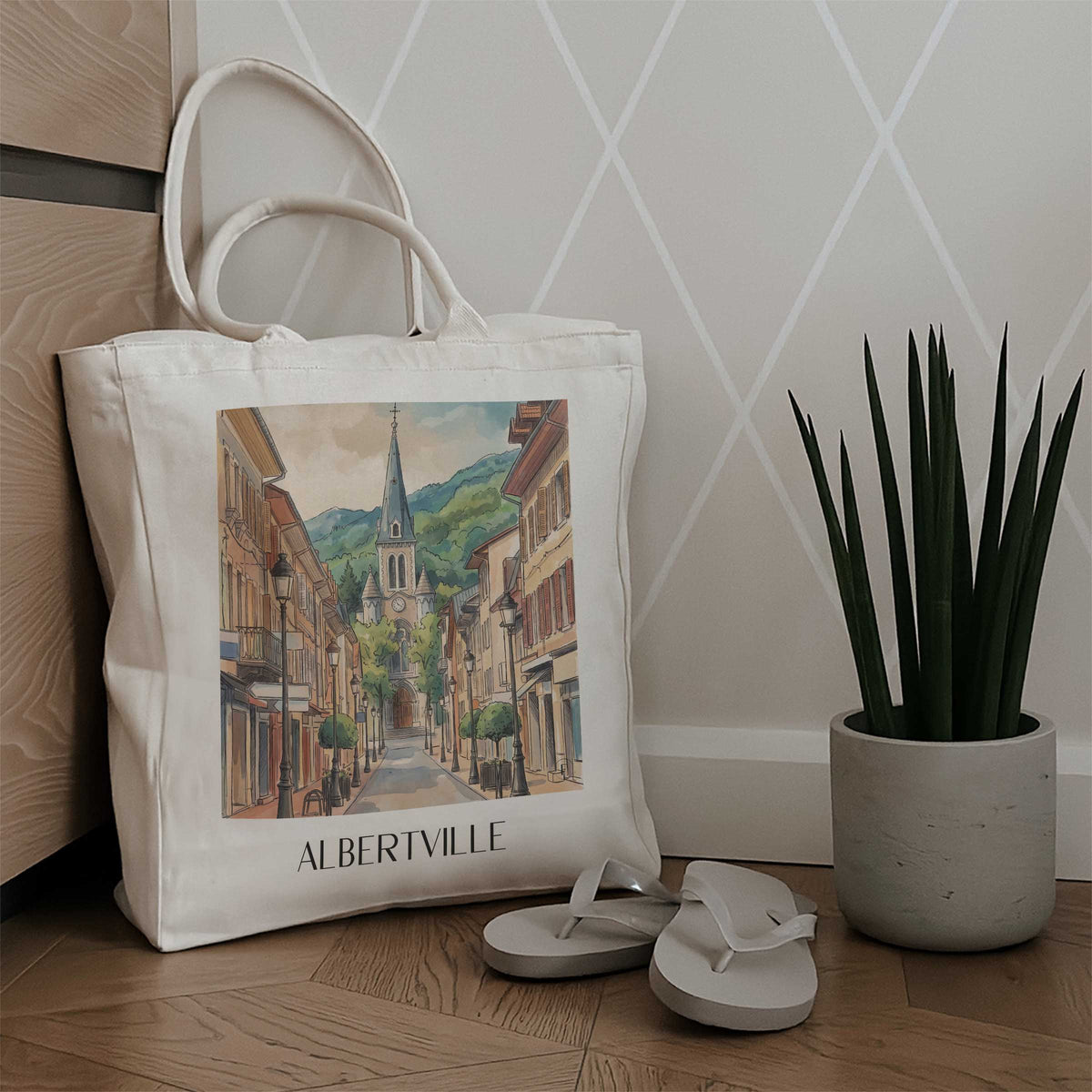 albertville-savoie-frankreich-einkaufstasche-aquarell