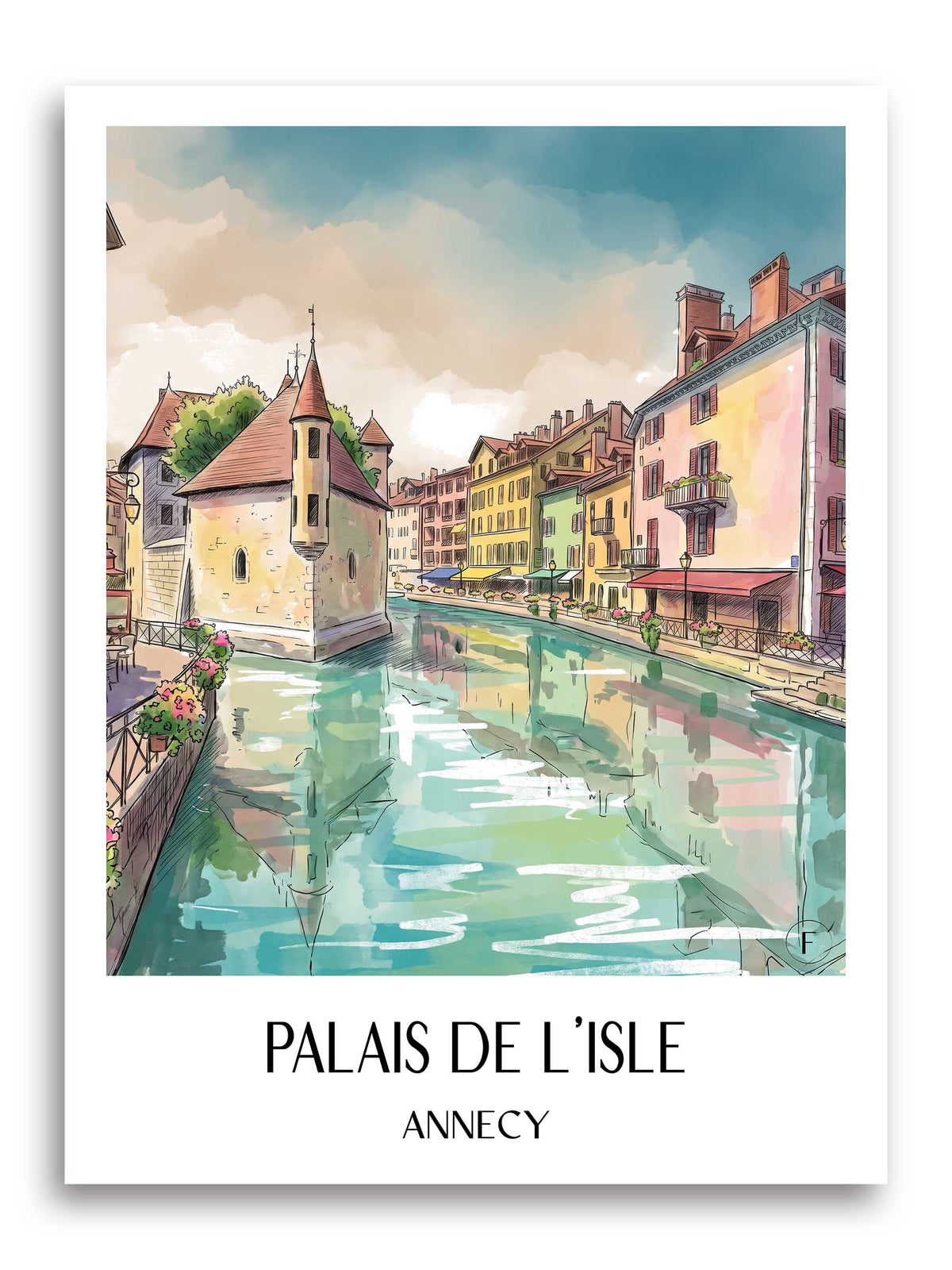 palais-de-l'isle-annecy-frankreich-poster-aquarell