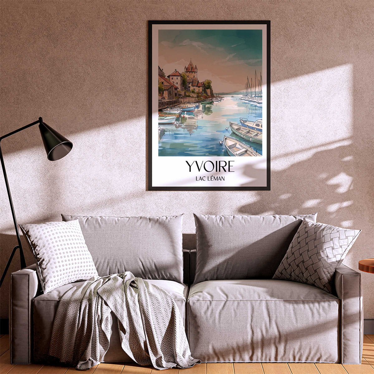 yvoire-lac-léman-frankreich-poster-aquarell