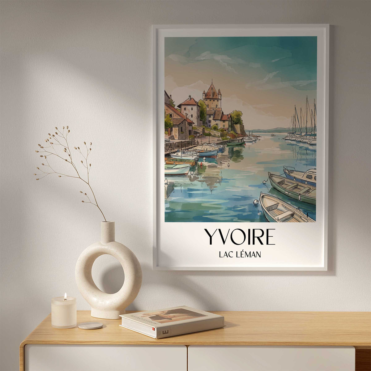 yvoire-lac-léman-frankreich-poster-aquarell