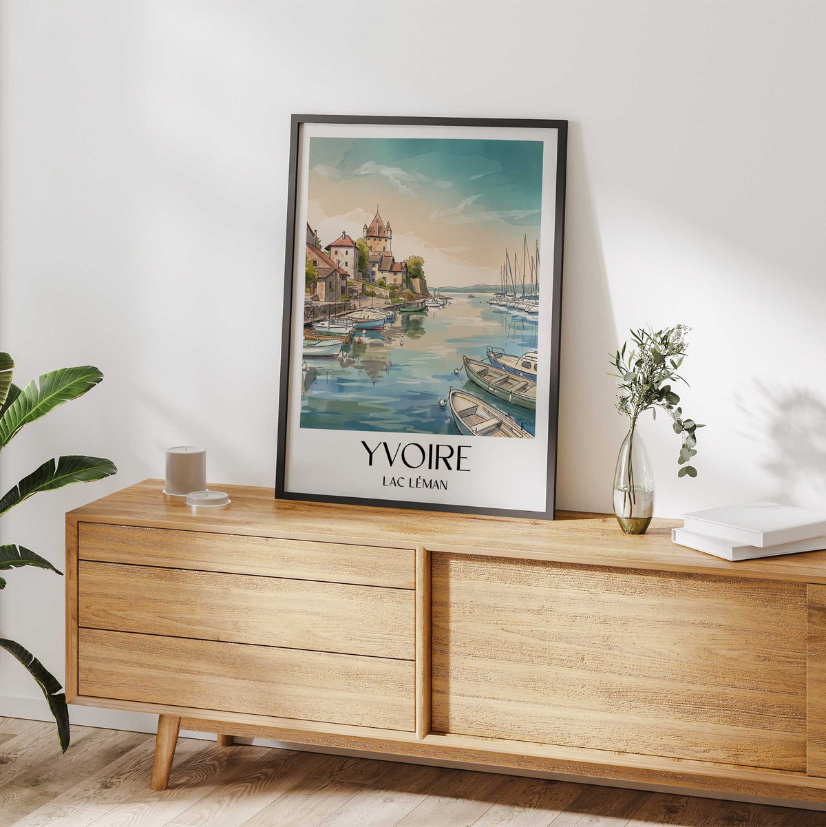 yvoire-lac-léman-frankreich-poster-aquarell