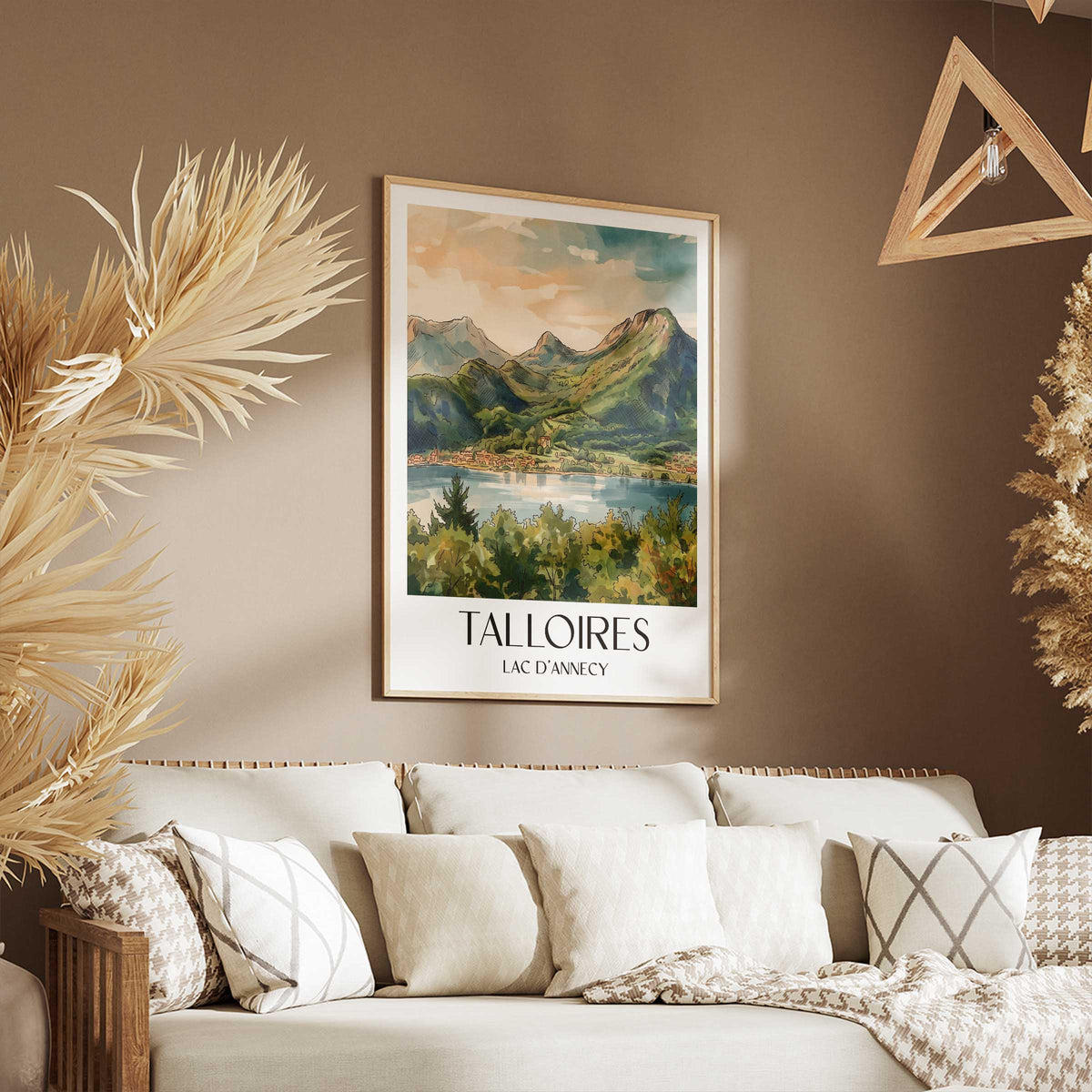 talloires-lac-d'annecy-frankreich-poster-aquarell