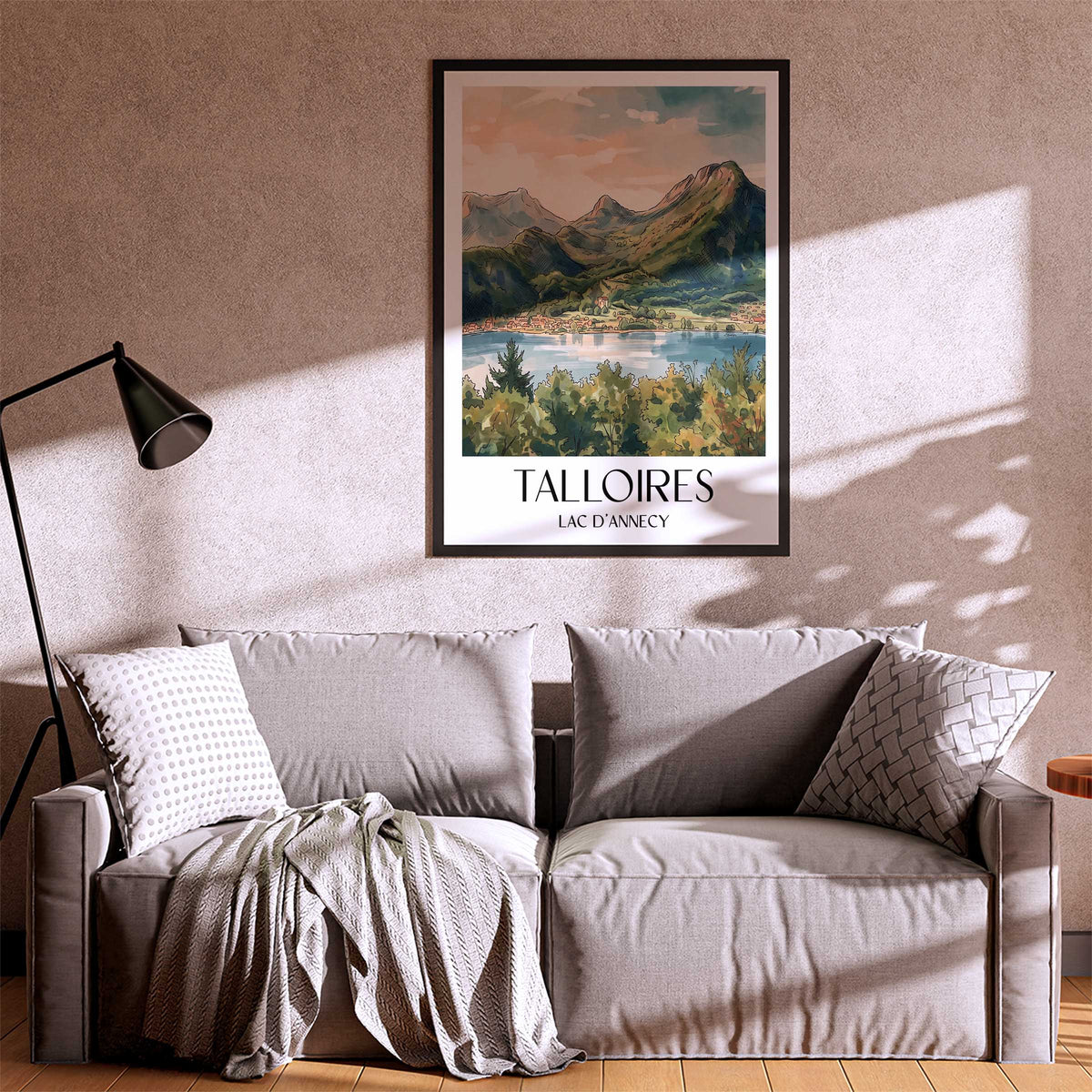 talloires-lac-d'annecy-frankreich-poster-aquarell