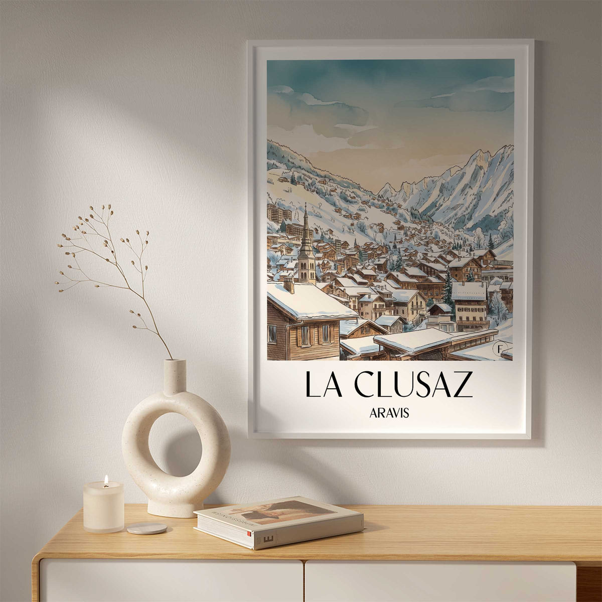 la-clusaz-aravis-frankreich-poster-aquarell