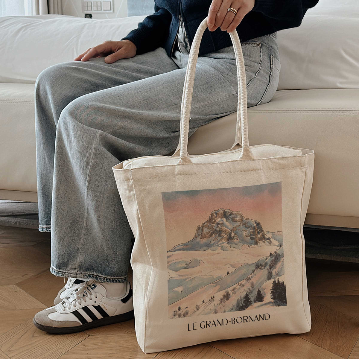 le-grand-bornand-aravis-frankreich-einkaufstasche-aquarell