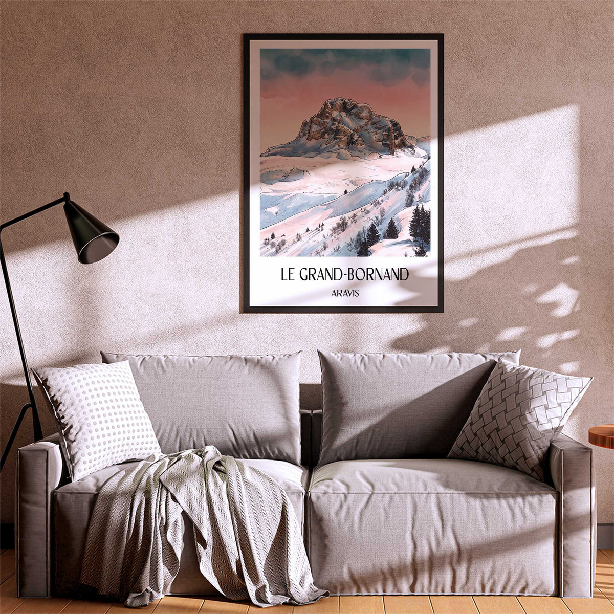 le-grand-bornand-aravis-frankreich-poster-aquarell