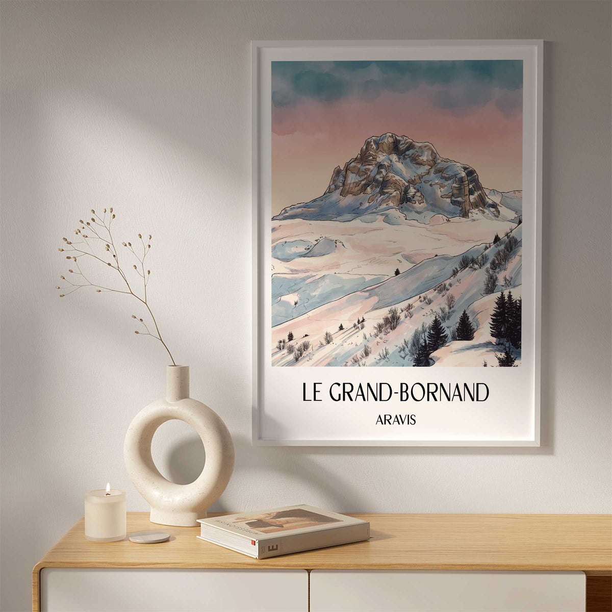 le-grand-bornand-aravis-frankreich-poster-aquarell