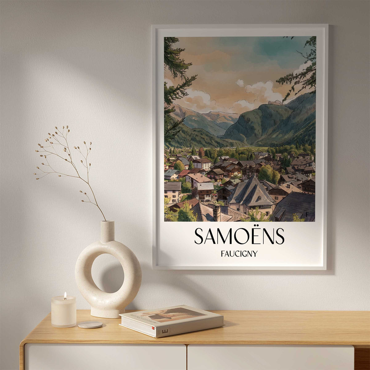 samoëns-faucigny-frankreich-poster-aquarell