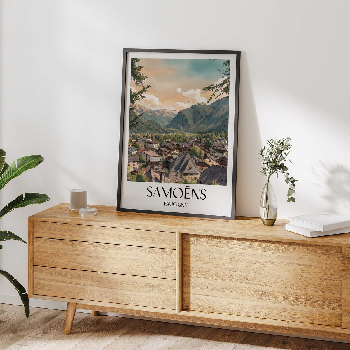 samoëns-faucigny-frankreich-poster-aquarell