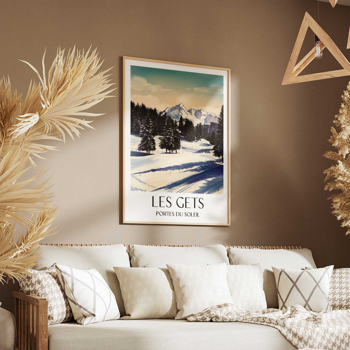 les-gets-portes-du-soleil-frankreich-poster-aquarell