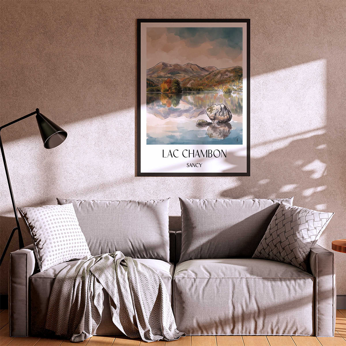 lac-chambon-sancy-frankreich-poster-aquarell