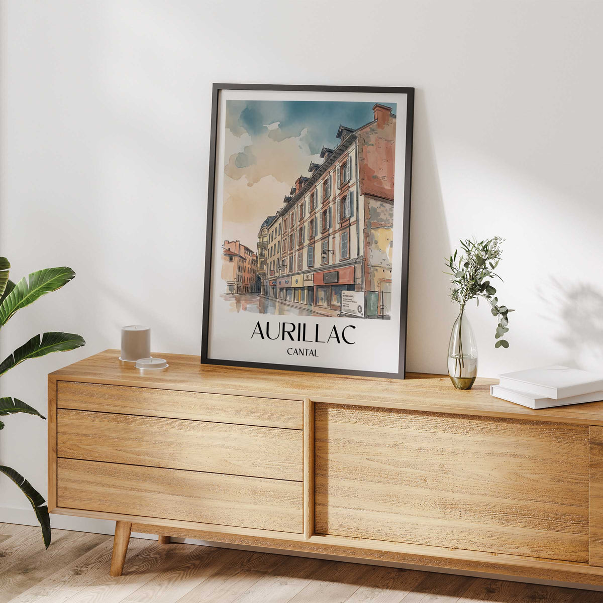 aurillac-cantal-frankreich-poster-aquarell