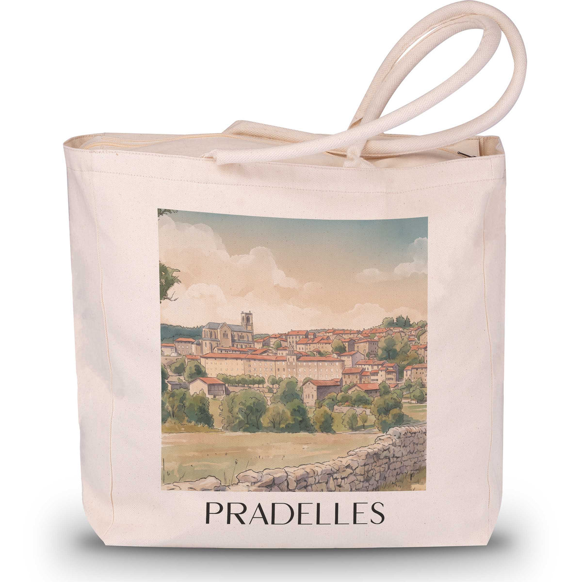 pradelles-velay-frankreich-einkaufstasche-aquarell