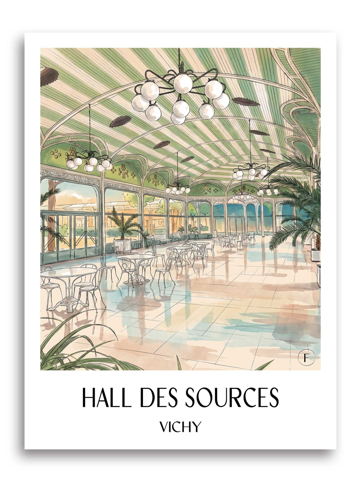 hall-des-sources-vichy-frankreich-poster-aquarell