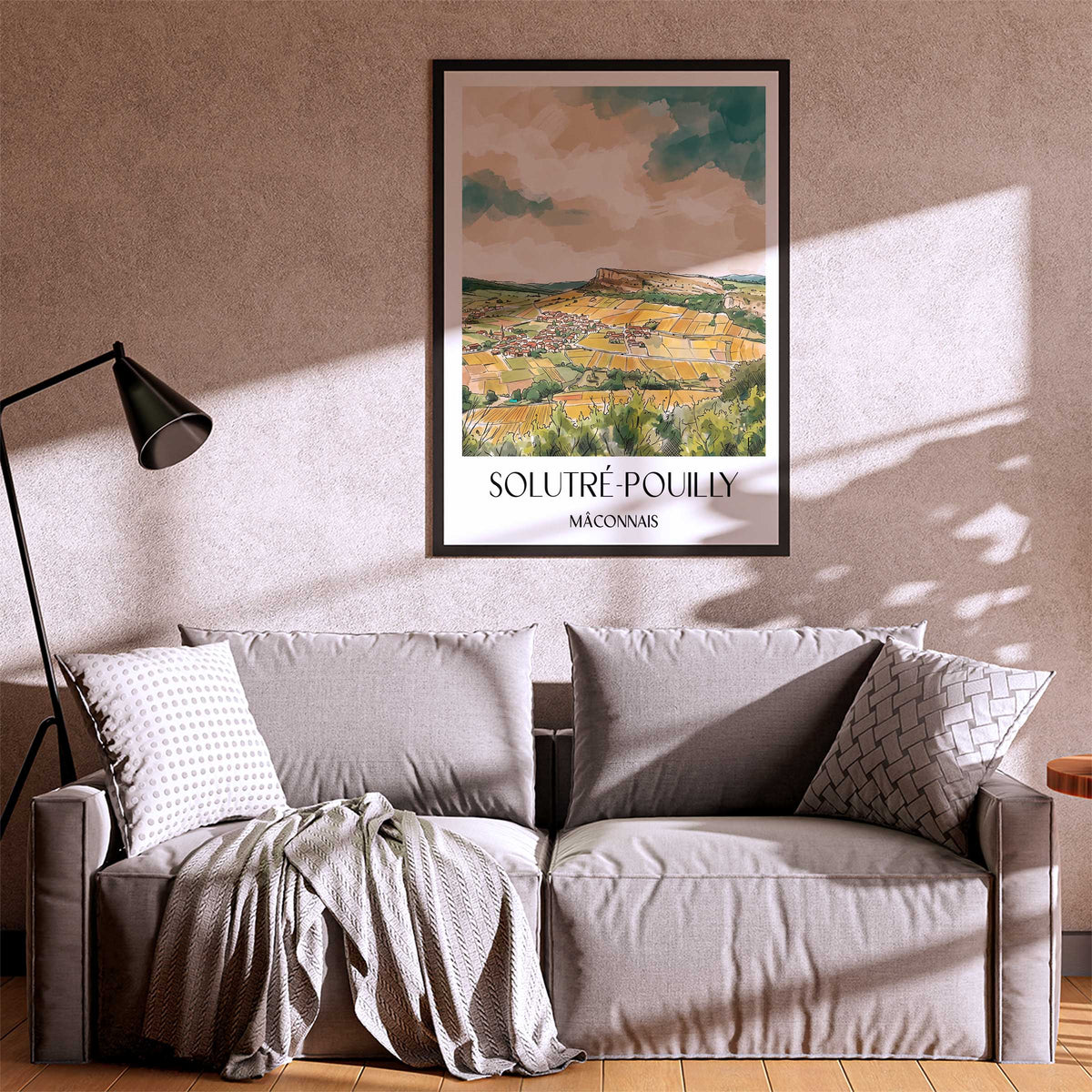 solutré-pouilly-mâconnais-frankreich-poster-aquarell