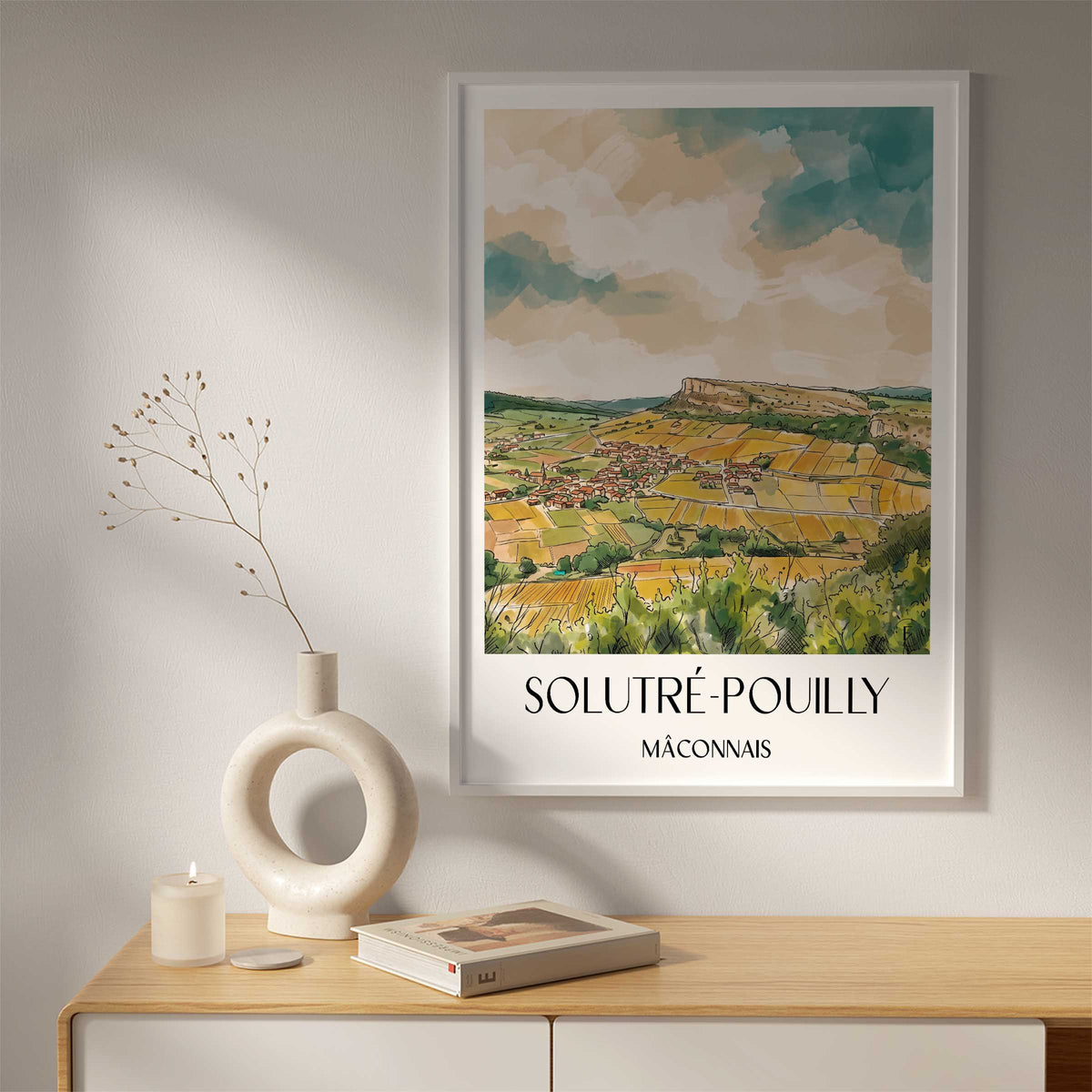solutré-pouilly-mâconnais-frankreich-poster-aquarell