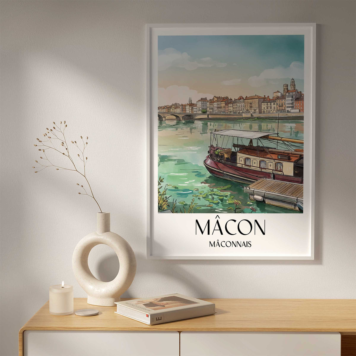 mâcon-mâconnais-frankreich-poster-aquarell