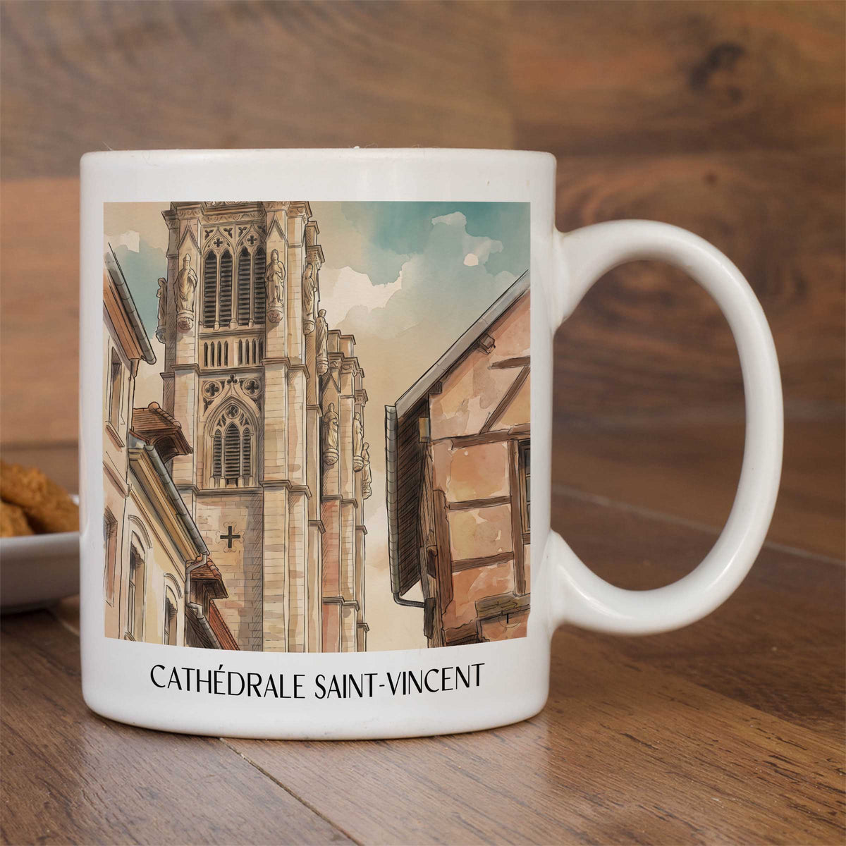 cathédrale-saint-vincent-chalon-sur-saône-frankreich-kaffeebecher-aquarell
