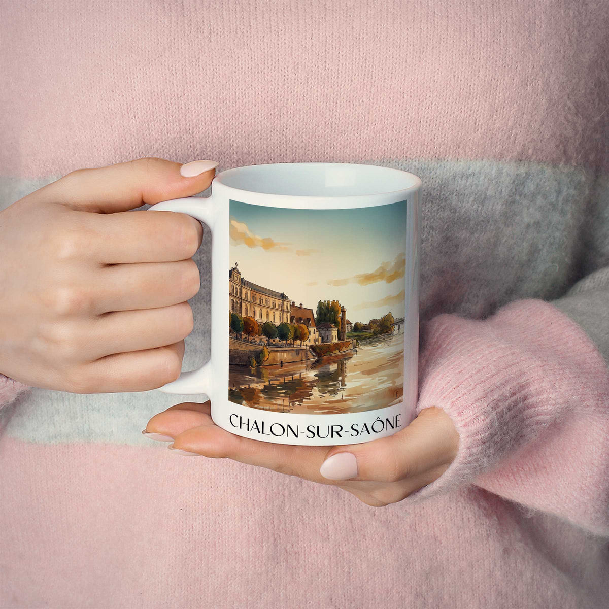 chalon-sur-saône-val-de-saône-frankreich-kaffeebecher-aquarell