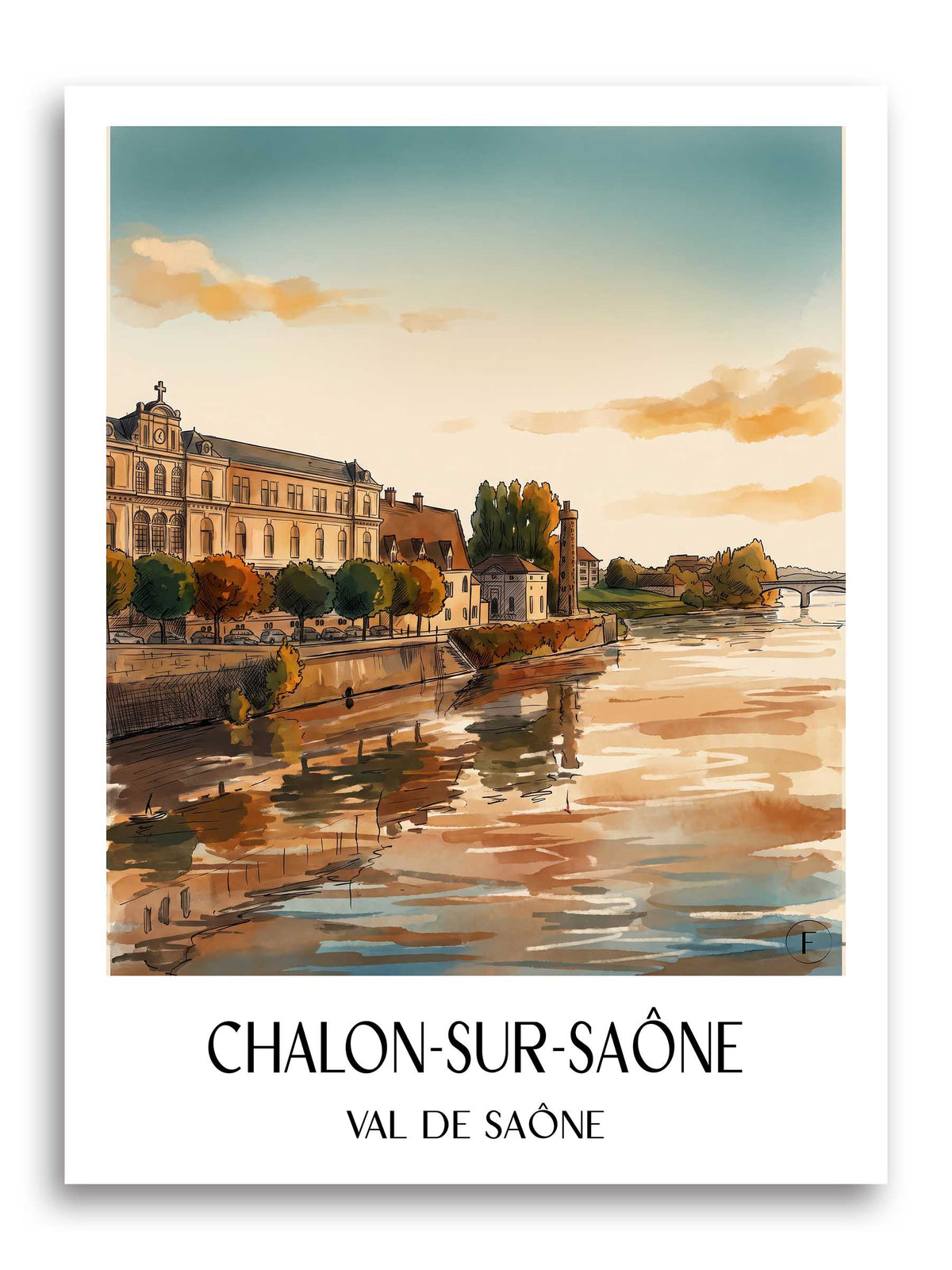 chalon-sur-saône-val-de-saône-frankreich-poster-aquarell