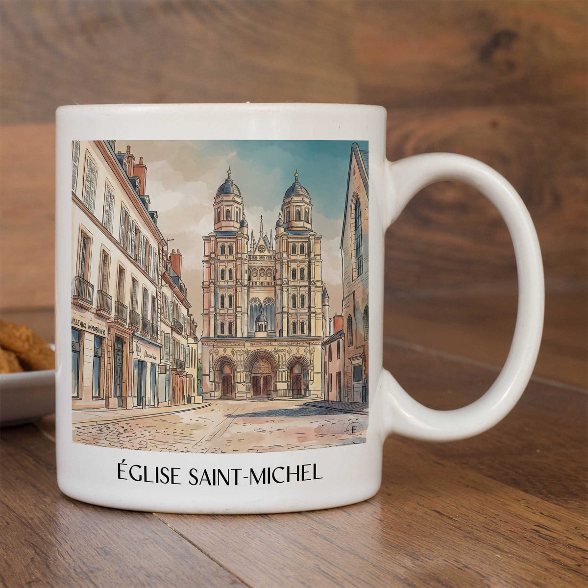 église-saint-michel-dijon-frankreich-kaffeebecher-aquarell