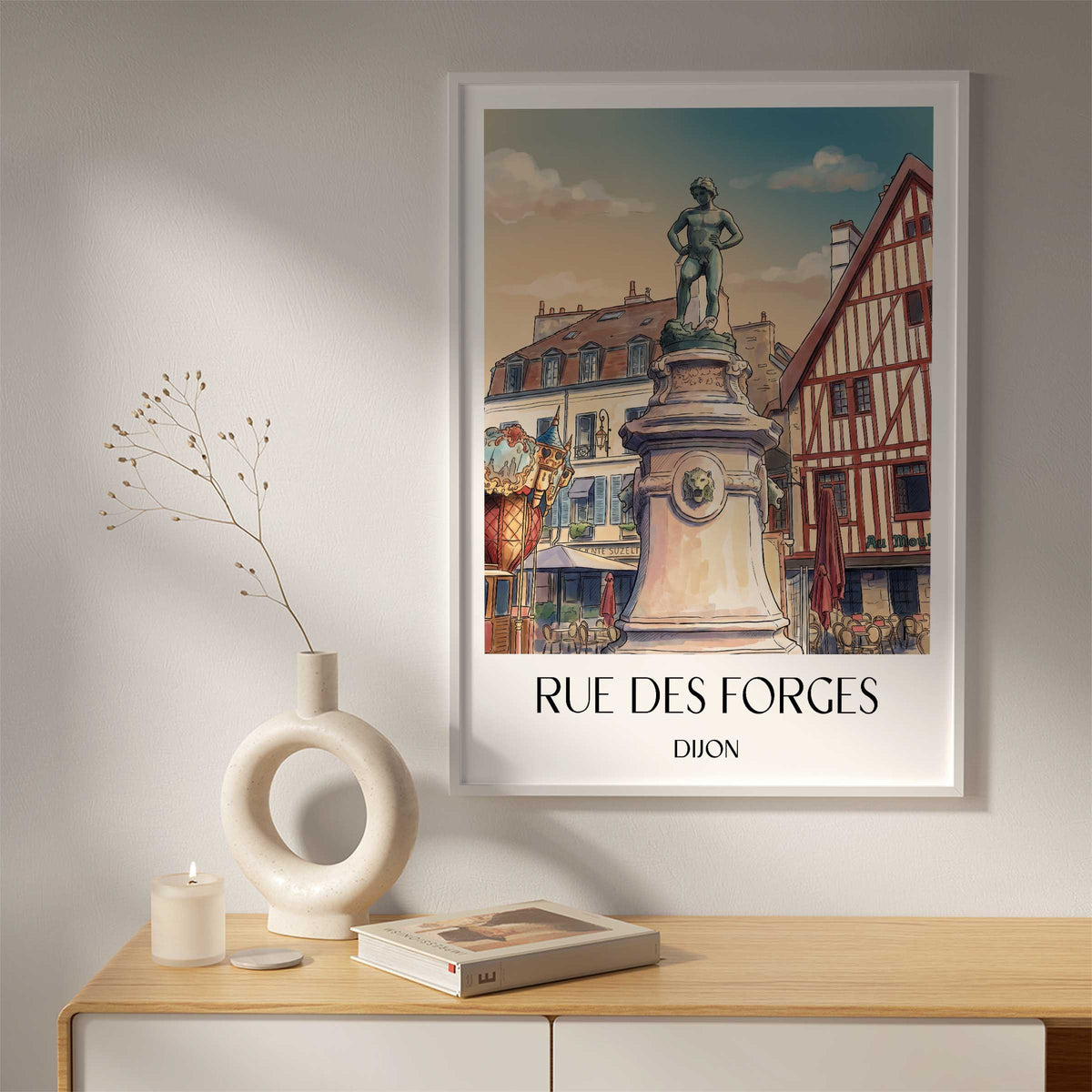 rue-des-forges-dijon-frankreich-poster-aquarell