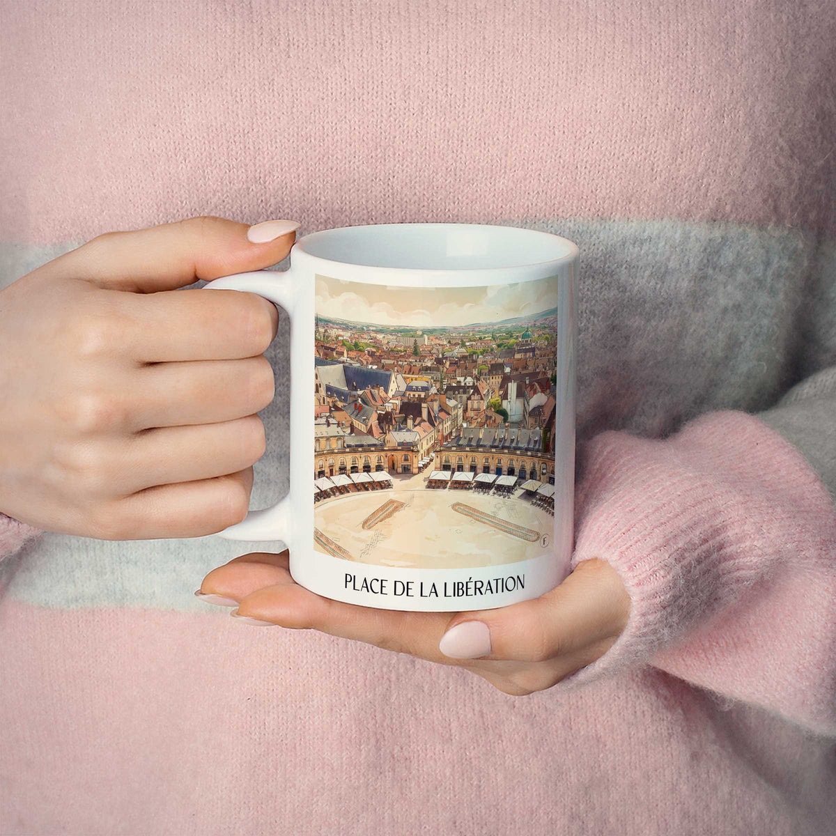 place-de-la-libération-dijon-frankreich-kaffeebecher-aquarell