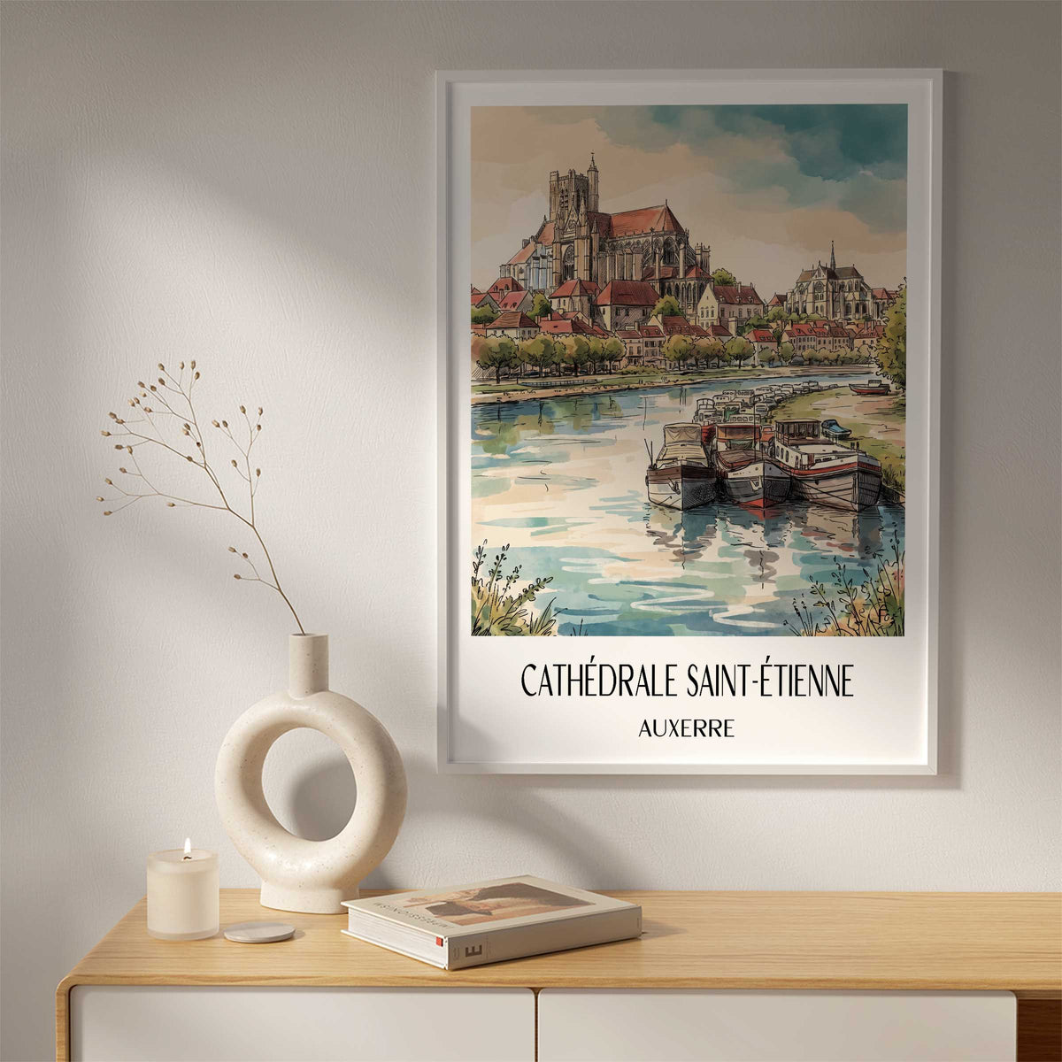 cathédrale-saint-étienne-auxerre-frankreich-poster-aquarell