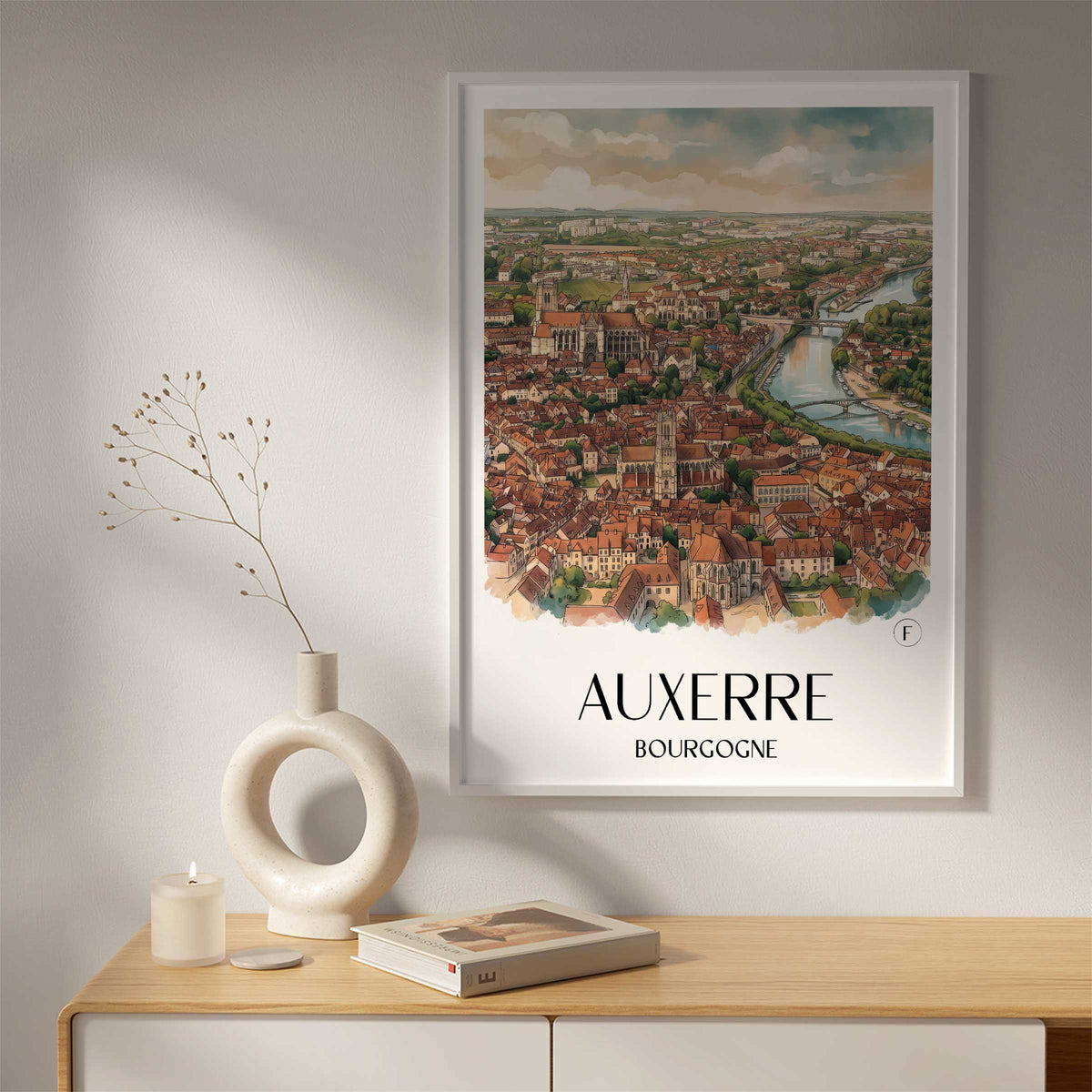 auxerre-bourgogne-frankreich-poster-aquarell