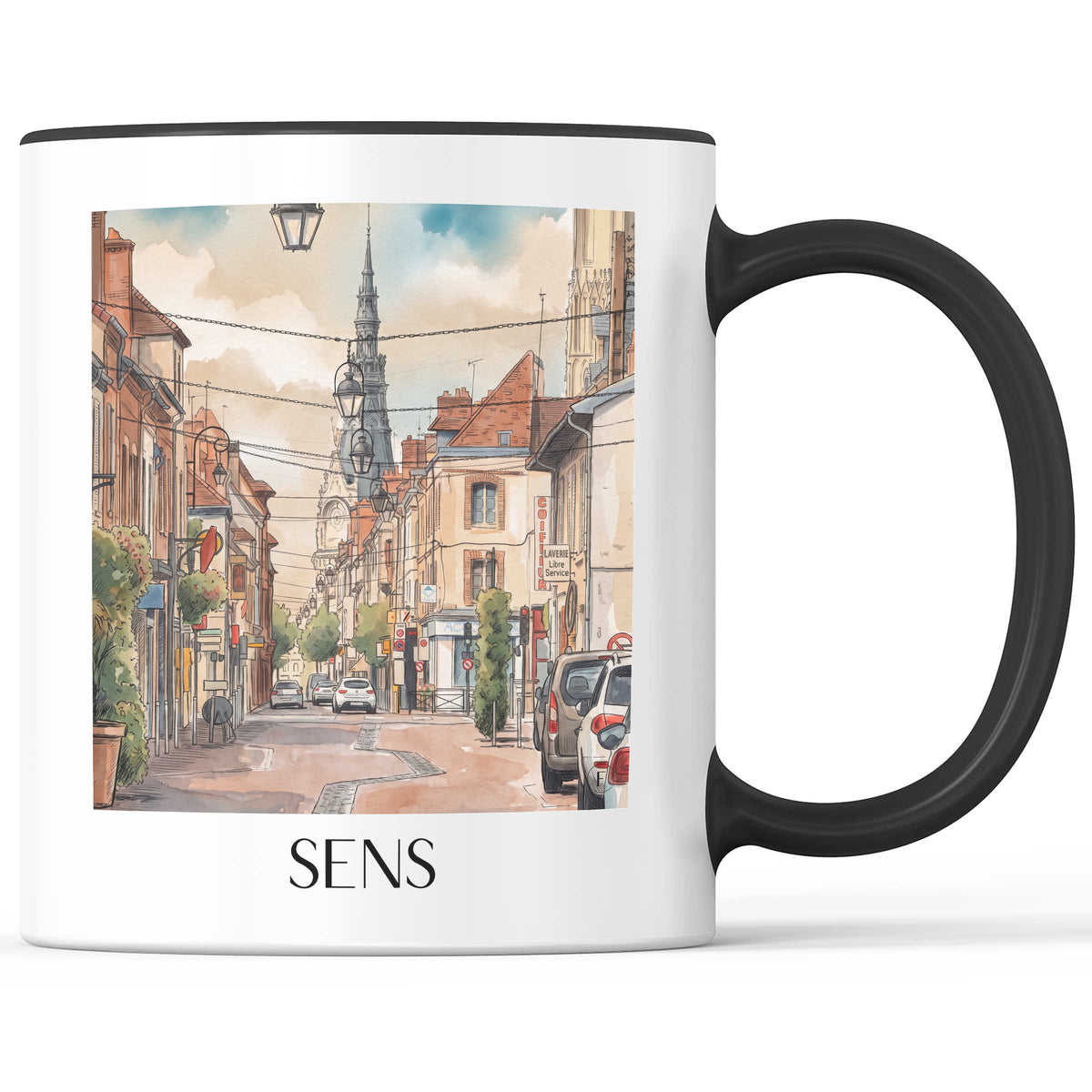 sens-bourgogne-frankreich-kaffeebecher-aquarell