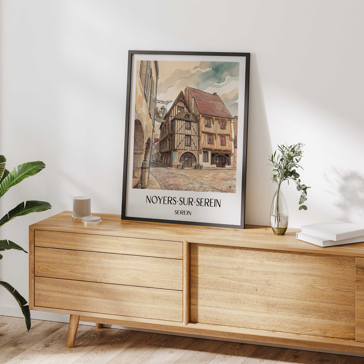 noyers-sur-serein-serein-frankreich-poster-aquarell